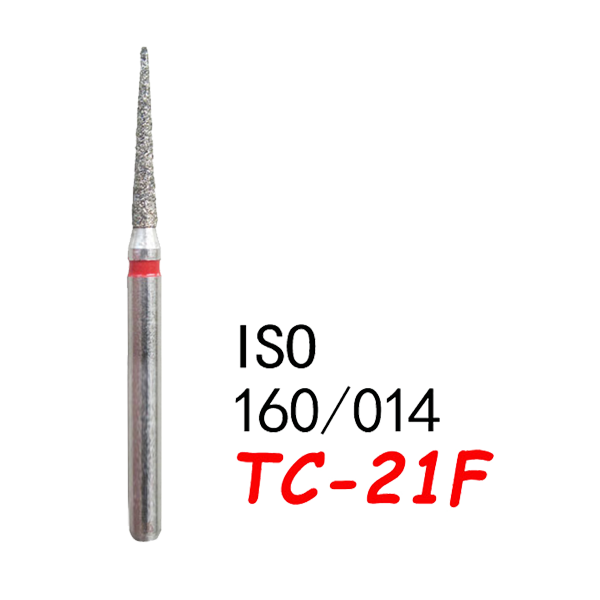 TC-21F Needle Shape Head Diamond Burs-(50 pcs in a box )