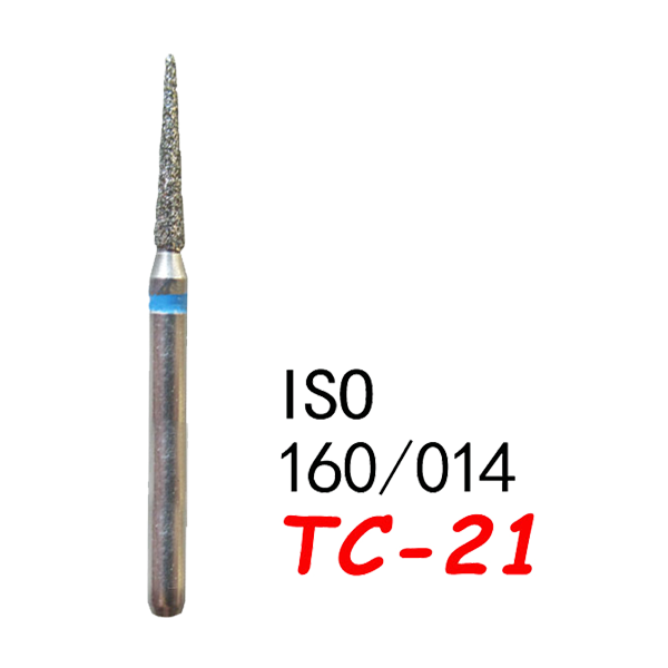TC-21 Needle Shape Head Diamond Burs-(50 pcs in a box )