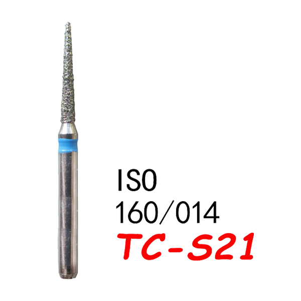 TC-S21 Needle Shape Head Diamond Burs-(50 pcs in a box )