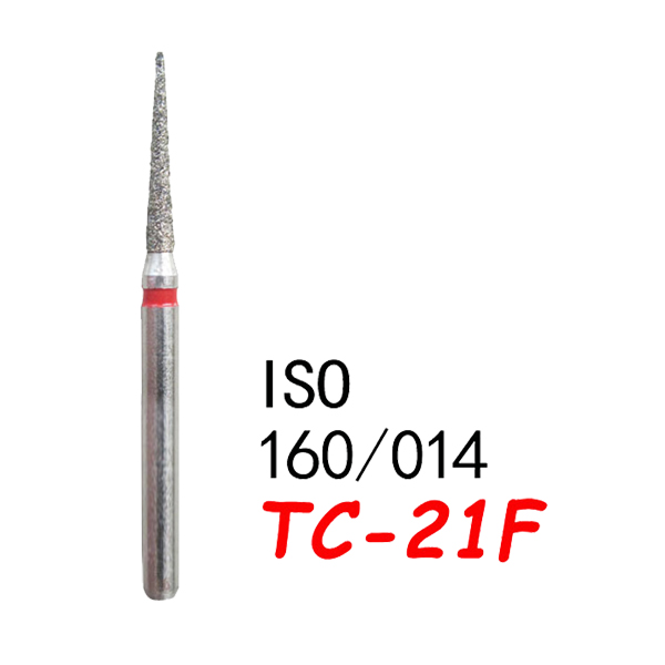TC-21F Needle Shape Head Diamond Burs-(50 pcs in a box )
