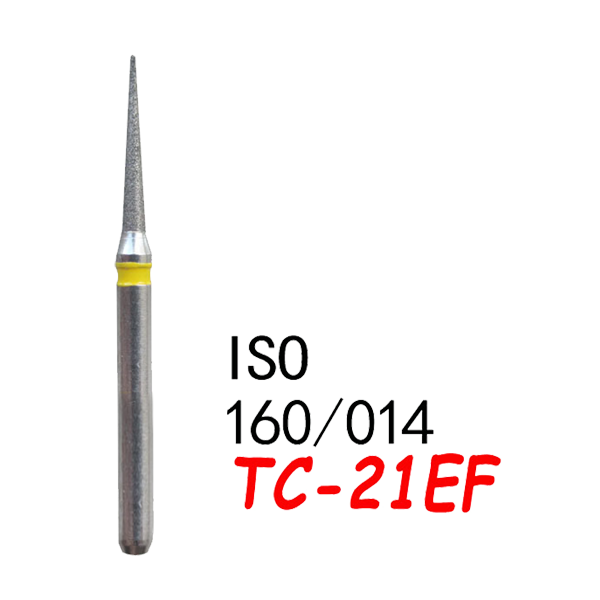 TC-21EF Needle Shape Head Diamond Burs-(50 pcs in a box )