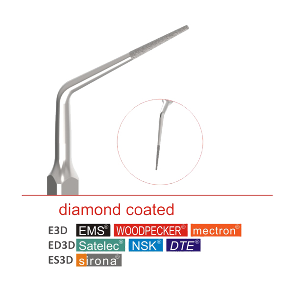 E3D-ED3D-ES3D Endodontic Tips For Scaler With Diamond Coated(5pcs in a pack)