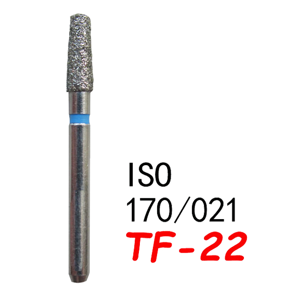 TF-22 Flat End Taper Dental Diamond Bur-(50 pcs in a box)