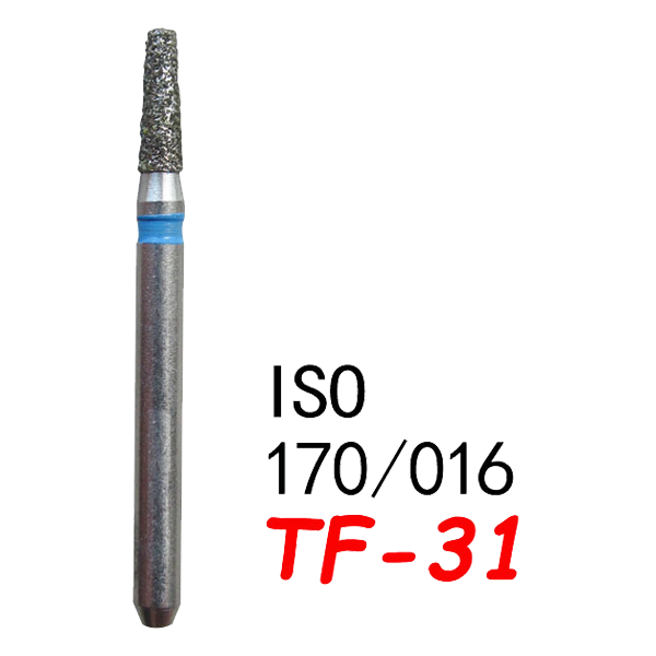TF-31 Flat End Taper Dental Diamond Bur-(50pcs in a box ）