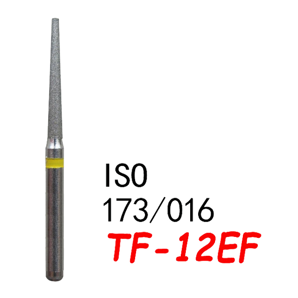 TF-12EF Flat End Taper Dental Diamond Bur-（50 pcs in a box）