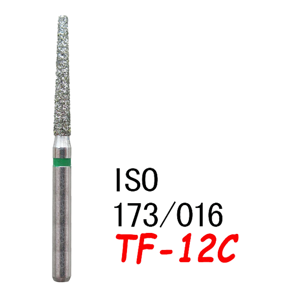 TF-12C Flat End Taper Dental Diamond Bur-（50 pcs in a box）