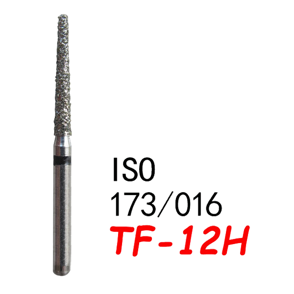 TF-12H Flat End Taper Dental Diamond Bur-（50 pcs in a  box）