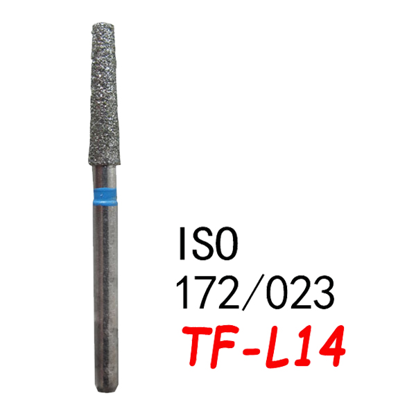 TF-L14 Flat End Taper Dental Diamond Bur-(50pcs in a box ）