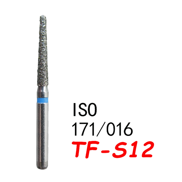 TF-S12  Flat End Taper Dental Diamond Bur-(50pcs in a box ）