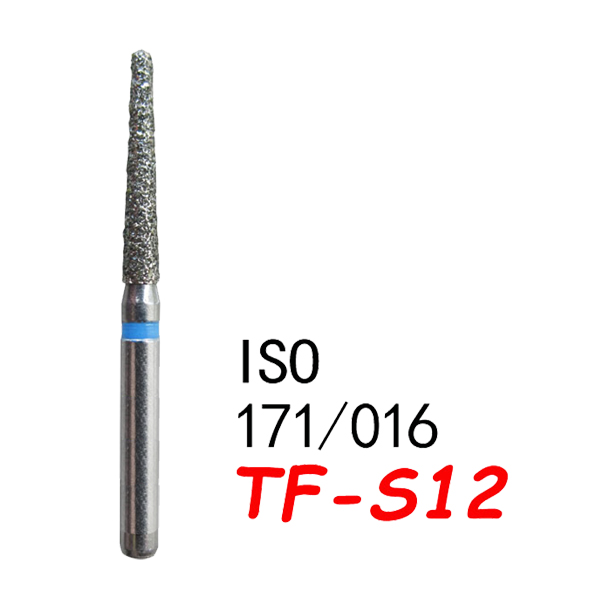 TF-S12  Flat End Taper Dental Diamond Bur-(50pcs in a box ）