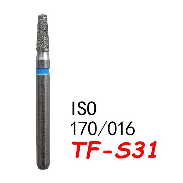 TF-S31 Flat End Taper Dental Diamond Bur-(50pcs in a box)